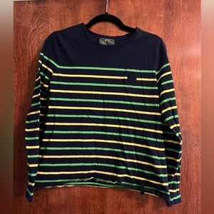 Ralph Lauren Active long sleeve navy striped tee size L